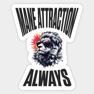 Cool King: Lion Swagger in Shades Sticker